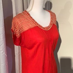 Lucky Brand Embroidered Short sleeve blouse